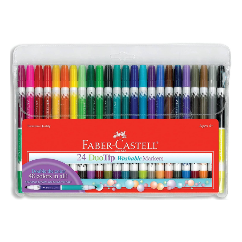 Faber-Castell 24 Duo Tip Washable Markers