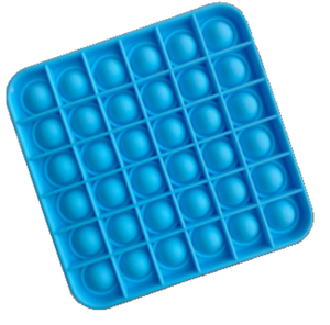 Blue square pop fidget toy