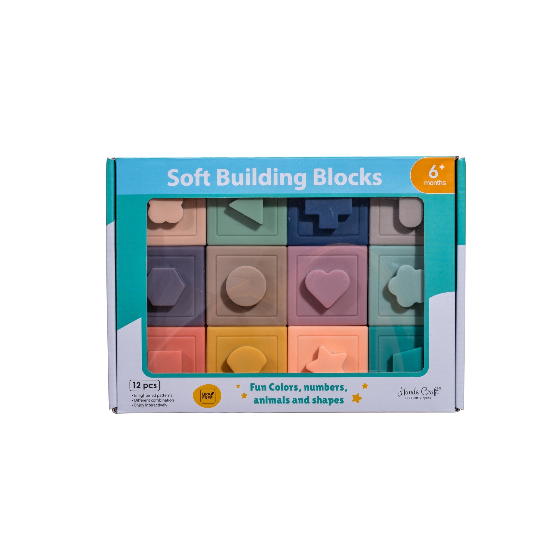 Bpa-Free Soft Silicone Building Blocks Toys Kids Circular