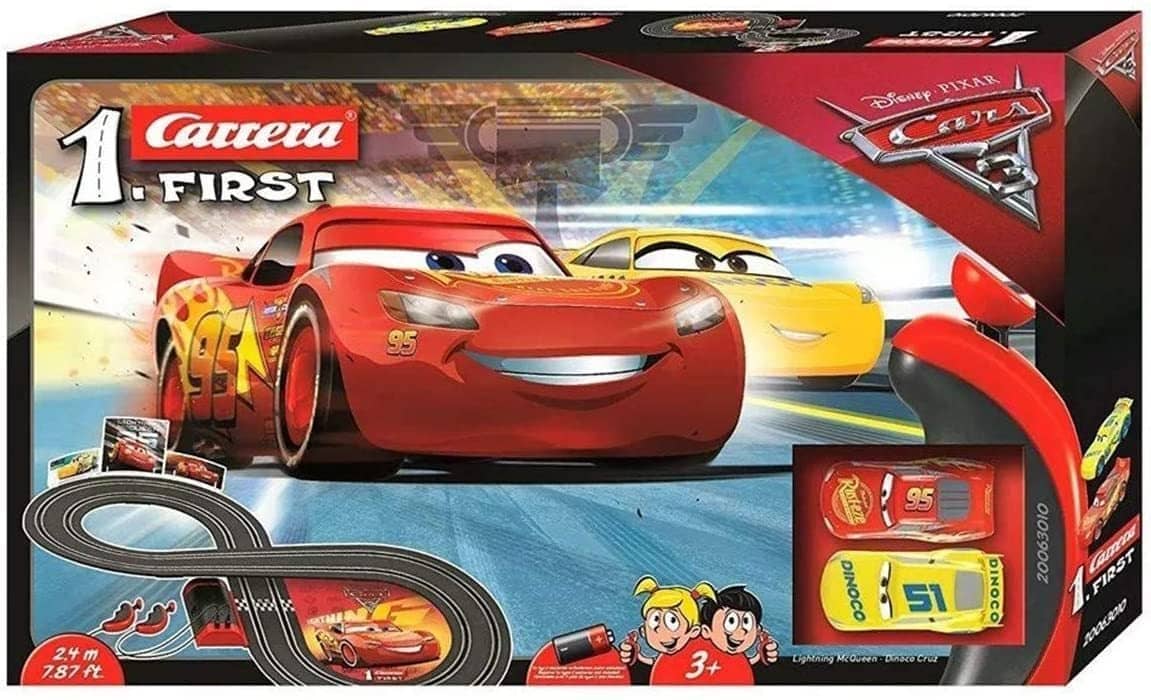 Lightning Mcqueen Race Disney Cars Slot Car Set Neon Nights Cars