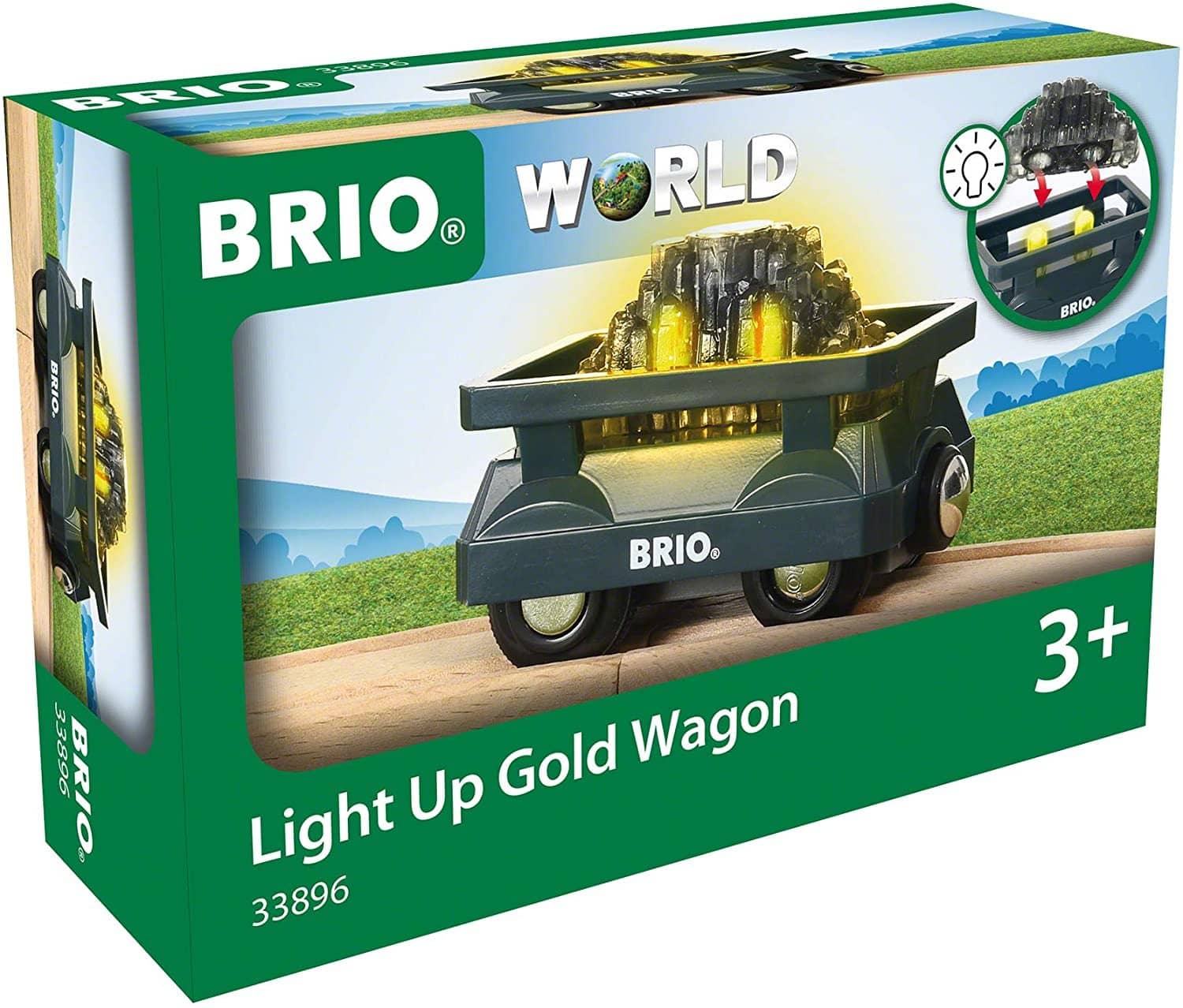 Brio World Light Up Gold Wagon – Kidding Around NYC