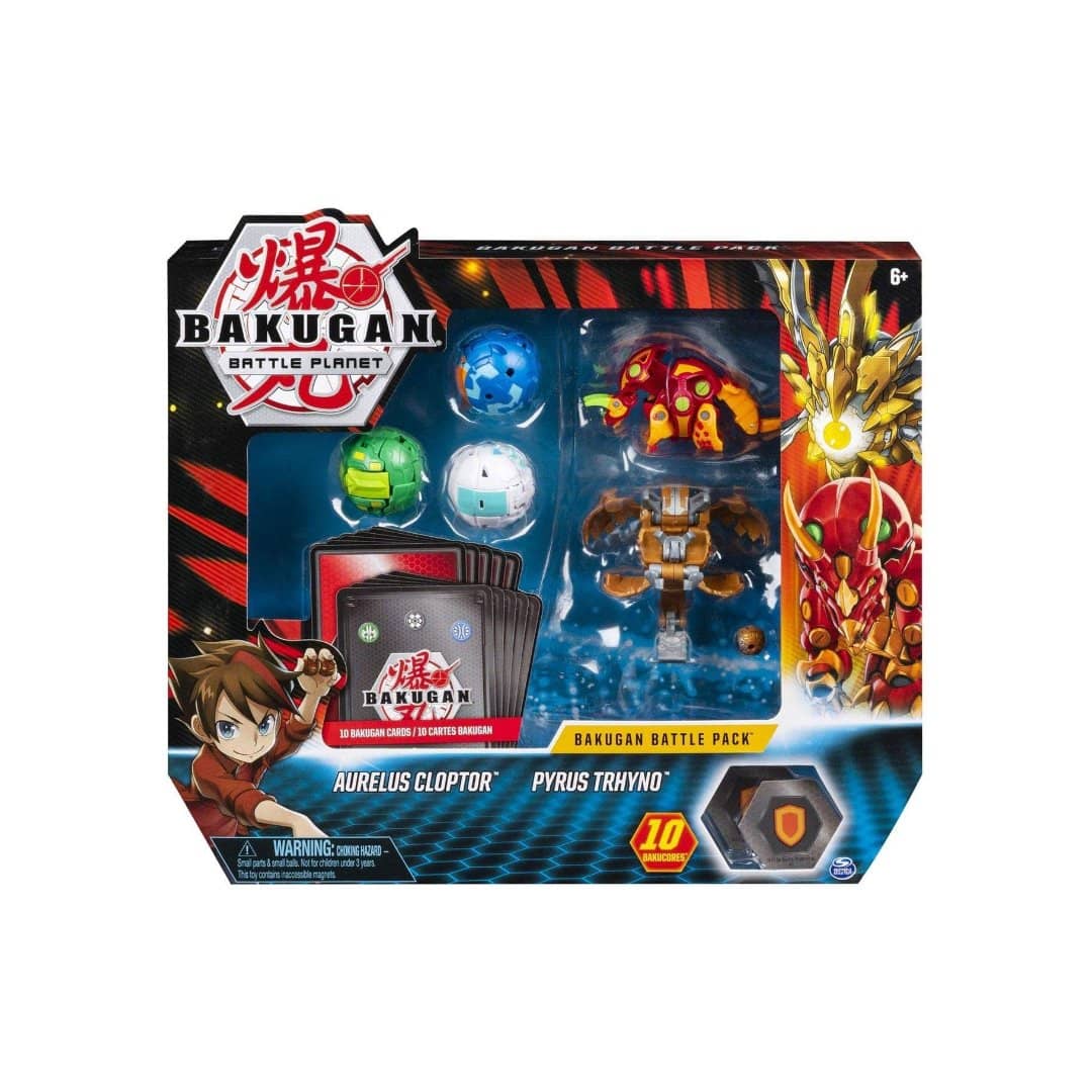 Aurelus Cloptor Pyrus Tryno Bakugan Battle Pack – Kidding Around NYC