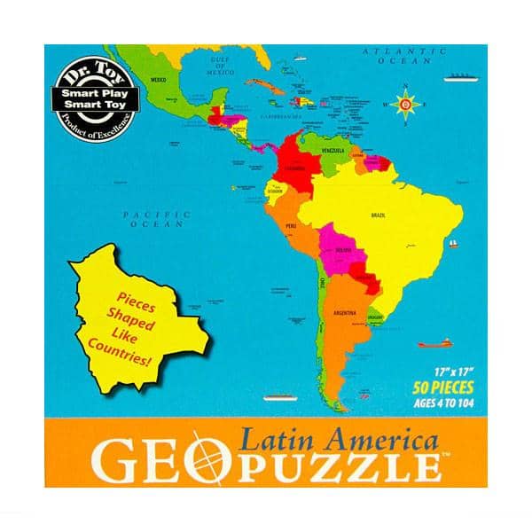 Geographical Puzzle - Latin America (50 pieces) for children 4