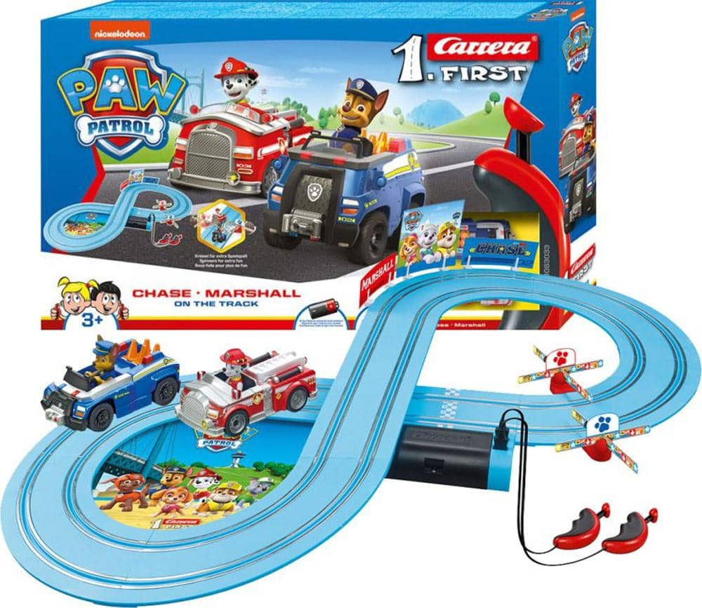Carrera First Paw Patrol - Slot Car Race Track - Includes 2 Cars: Chase and  Skye - Battery-Powered Beginner Racing Set for Kids Ages 3 Years and Up, -  Yahoo Shopping