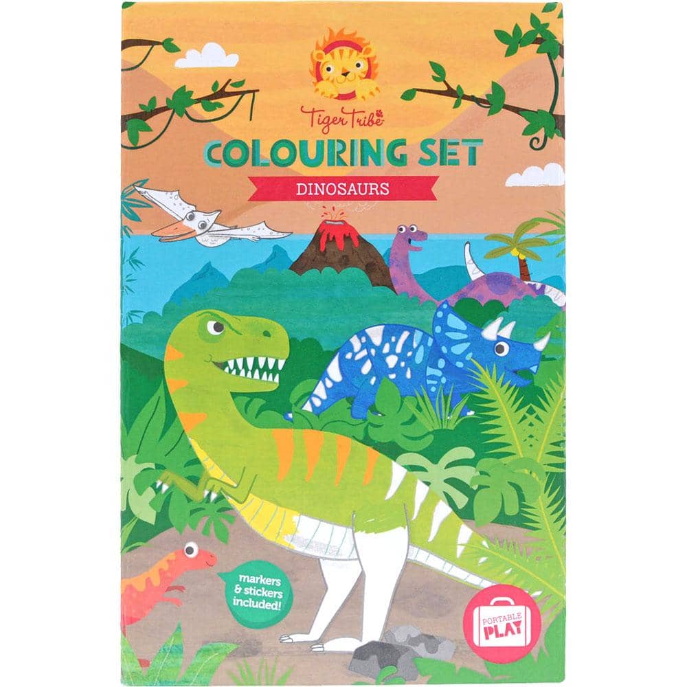 Tiger Tribe Dinosaur Coloring Set – Kidding Around NYC