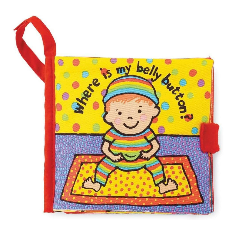 Soft Cloth Book by Jellycat titled Where Is My Bellybutton