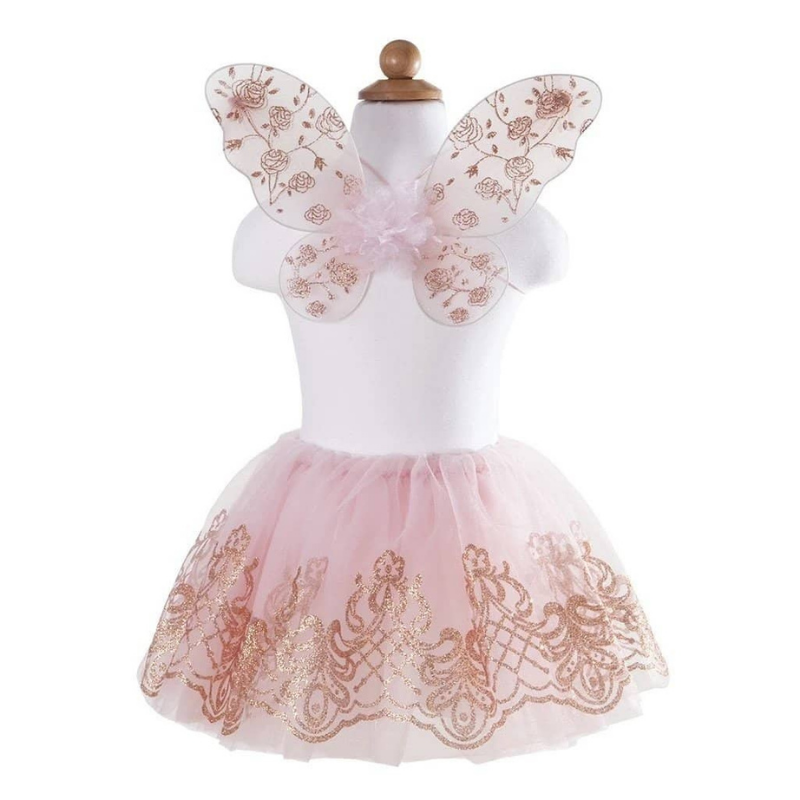 Rose Gold Designed Pink Tutu and Fairy Wings