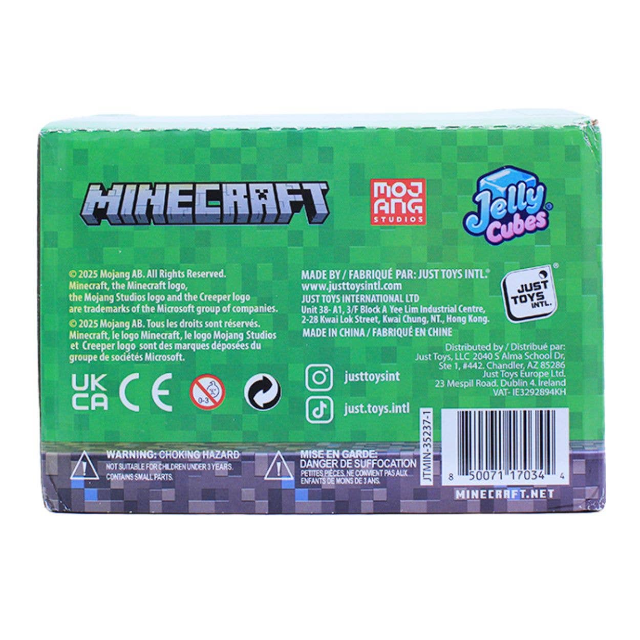 Minecraft Jelly Cube Squishy Toy Mystery Box in Display