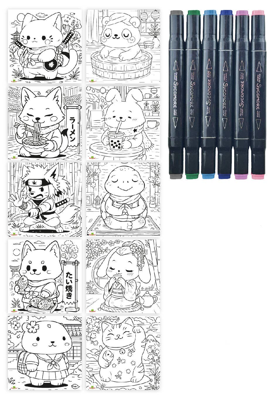 Artissimo -S Layout and markers Kawaii animals  - 10y+