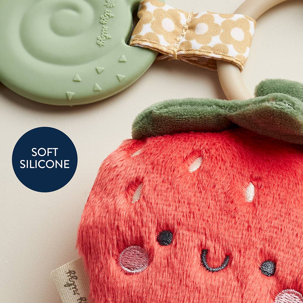 Itzy Pal™ Plush + Teether STRAWBERRY