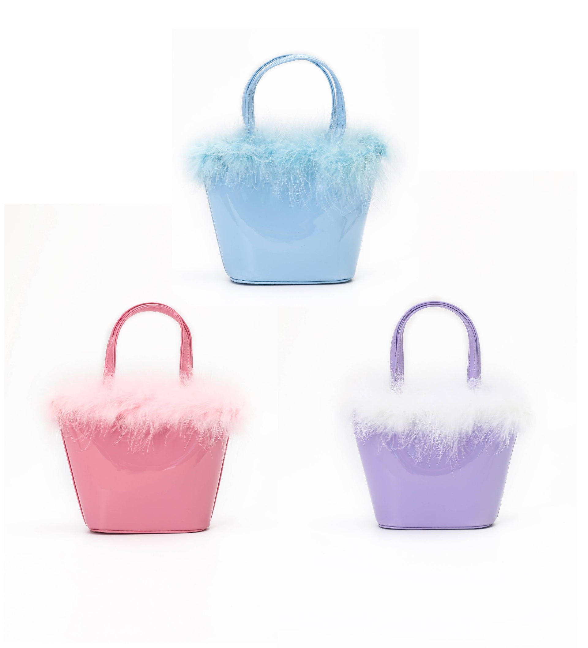 3 Colors Fur Cute Kids Girls Purse