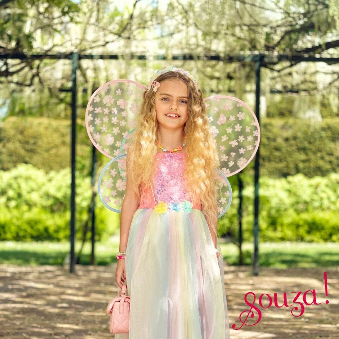 Flora Dress and Wings Set (Green) - Role-Play for Children (3 sizes)
