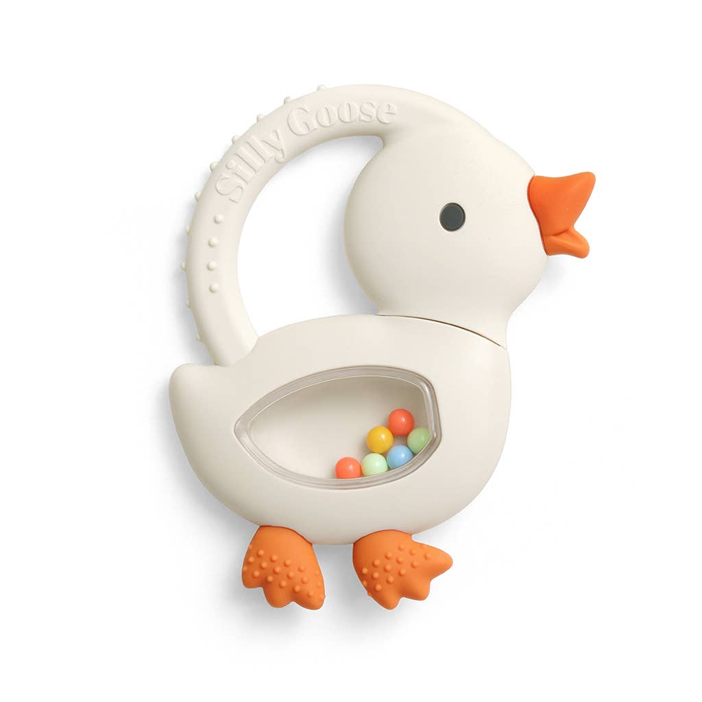 Bitzy Shake™ - Silicone Teether with Rattle: Cherries