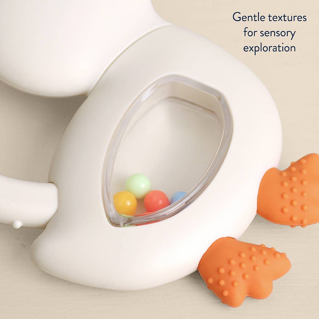 Bitzy Shake™ - Silicone Teether with Rattle: Cherries