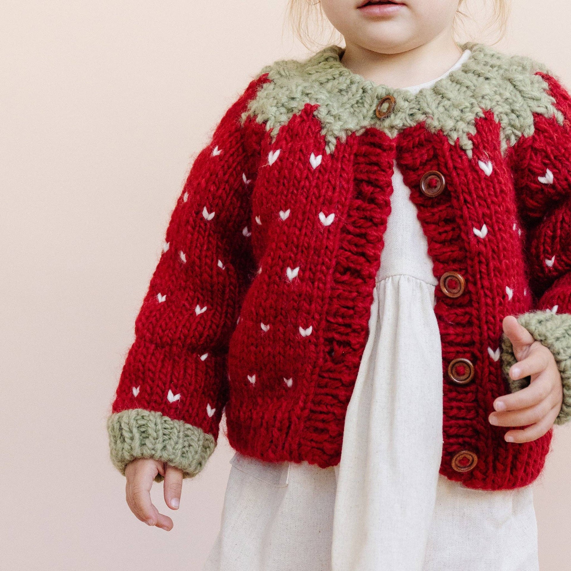 Strawberry Cardigan Baby Kids Sweater Winter Girls Clothing
