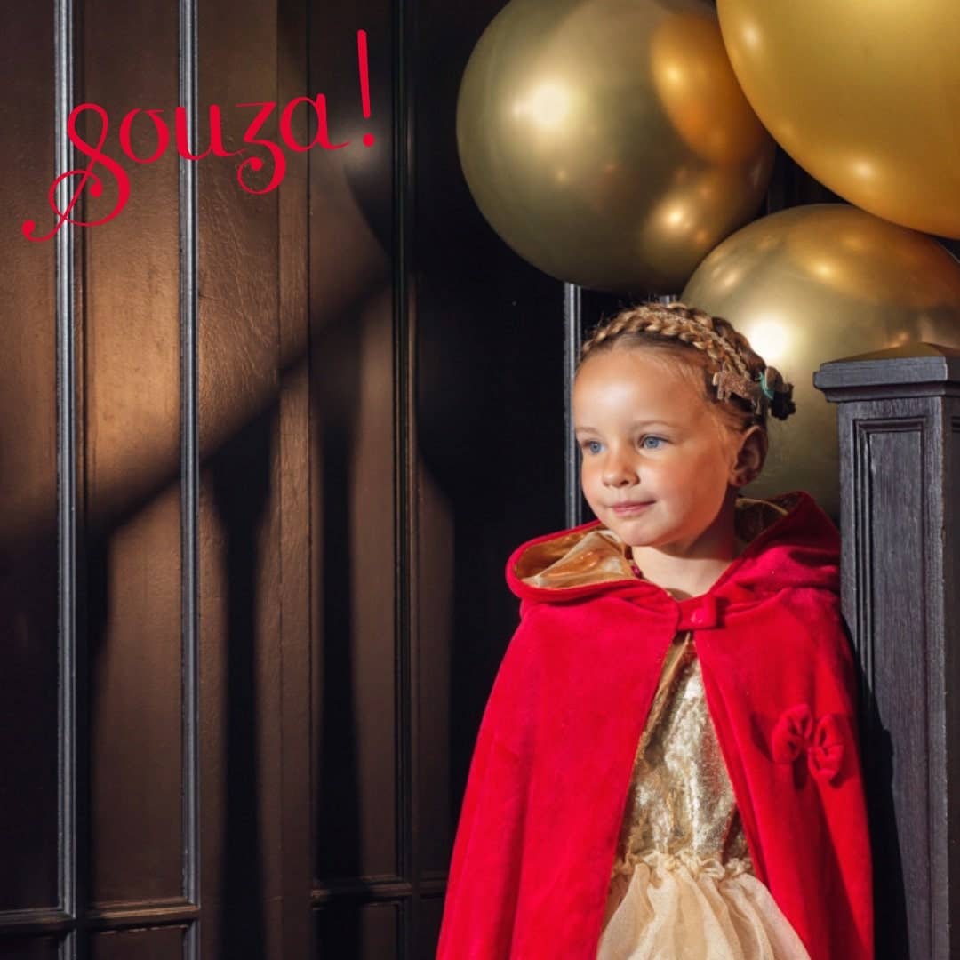 Princess-Red Costume Reversible Cape for Kids - Carnival & Festive Use - 4-7 yrs