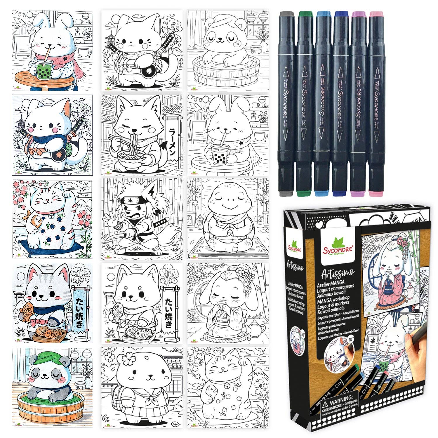 Artissimo -S Layout and markers Kawaii animals  - 10y+