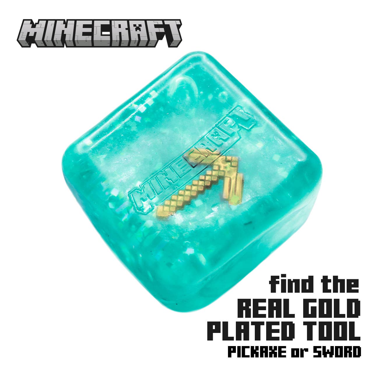 Minecraft Jelly Cube Squishy Toy Mystery Box in Display