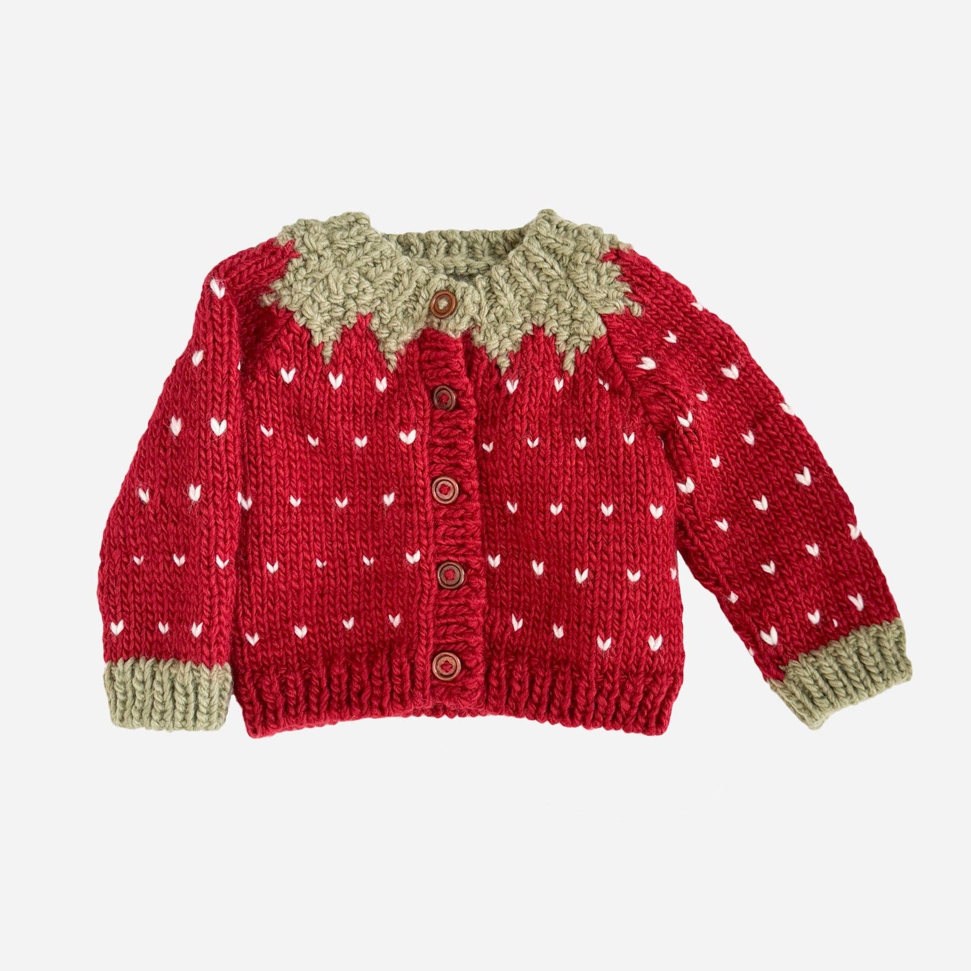 Strawberry Cardigan Baby Kids Sweater Winter Girls Clothing