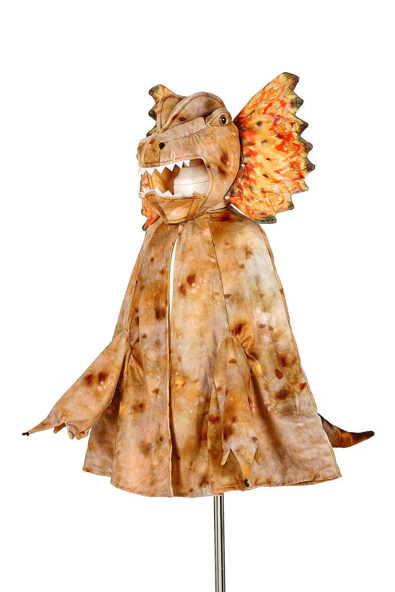 Dilophosaurus Dragon Costume Cape for Kids - Carnival & Festive Use - sz 4–7 yrs