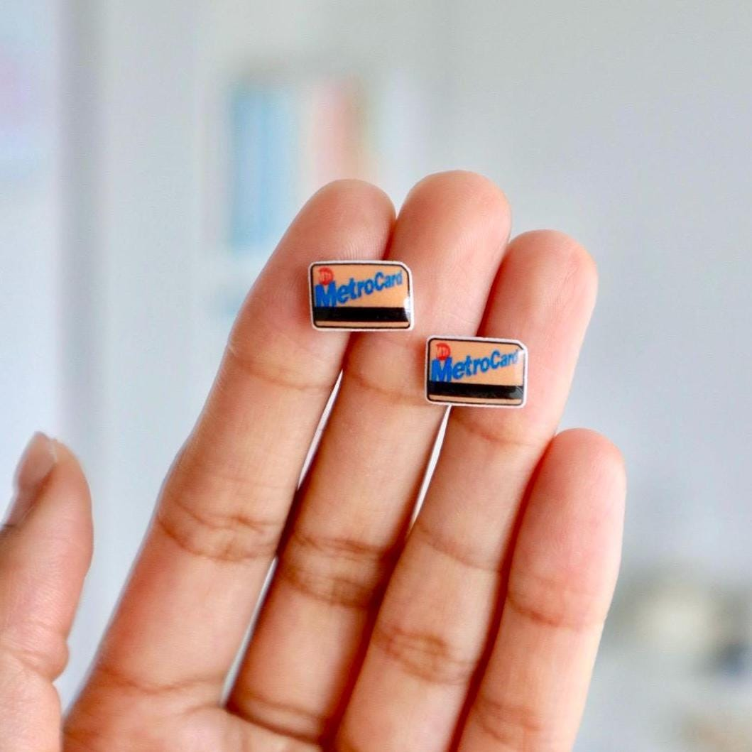 NYC Metro Card Earrings
