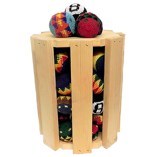Multicolored Crochet Hacky Ball Kick Sack Toy
