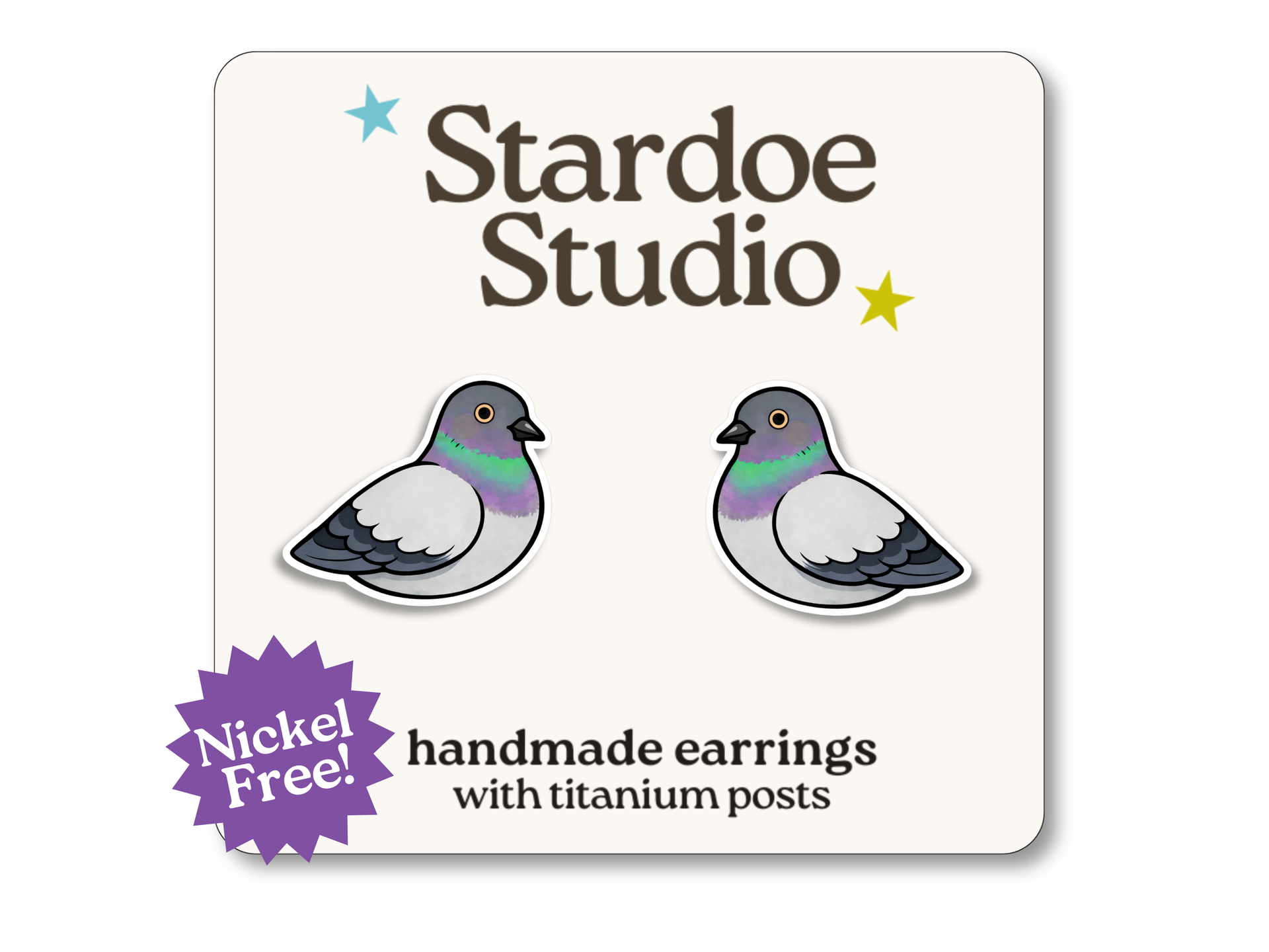 Pigeon Earrings