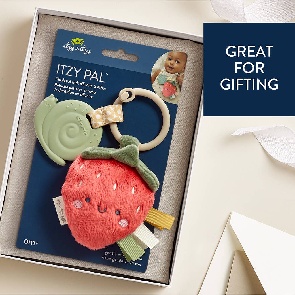 Itzy Pal™ Plush + Teether STRAWBERRY