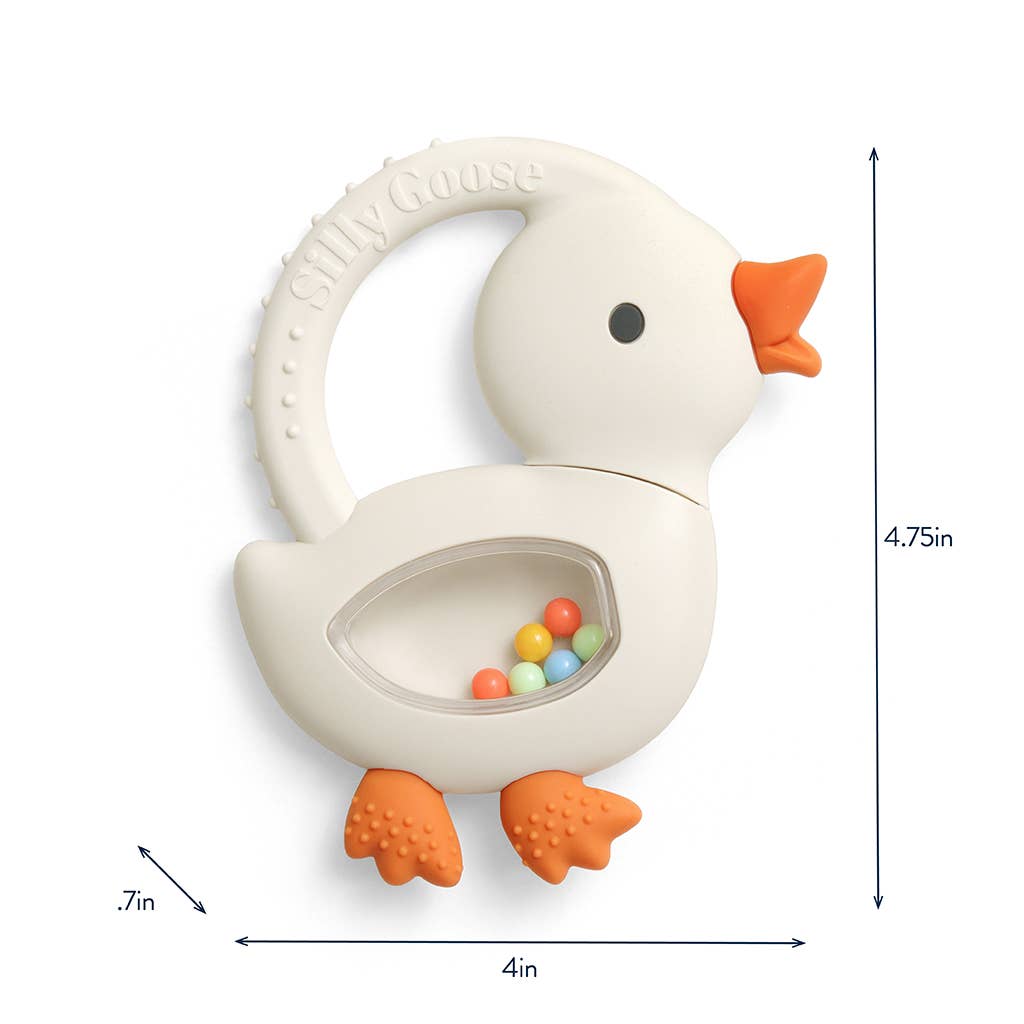 Bitzy Shake™ - Silicone Teether with Rattle: Cherries