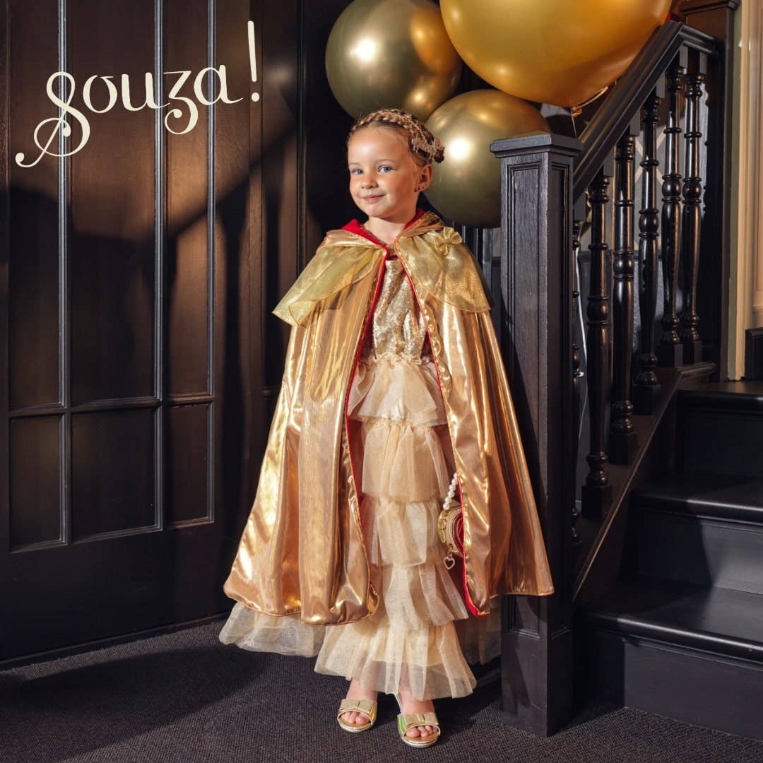 Princess-Red Costume Reversible Cape for Kids - Carnival & Festive Use - 4-7 yrs