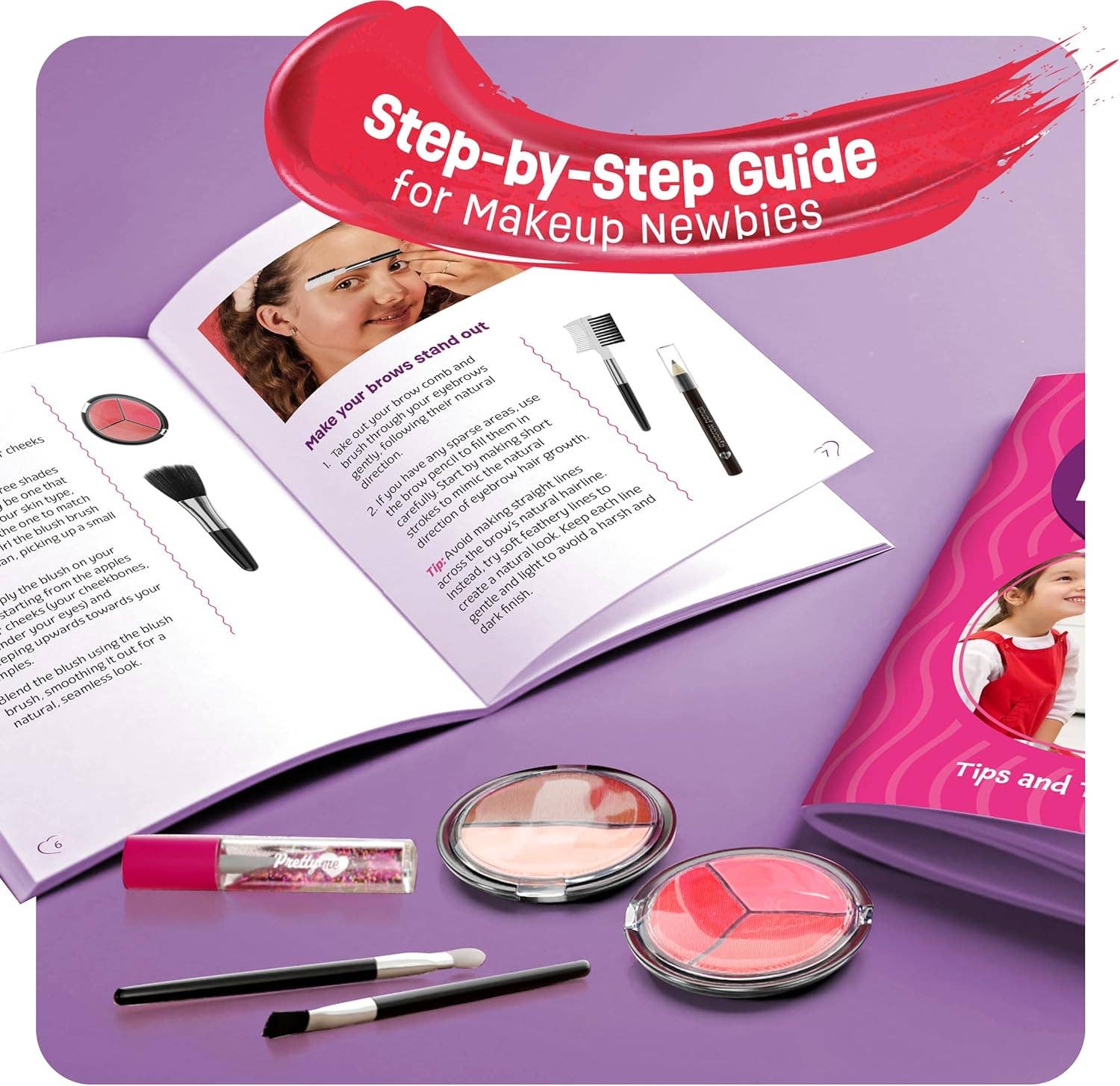 Makeup Set for Kids - Real Make Up Kit Safe for Little Girls