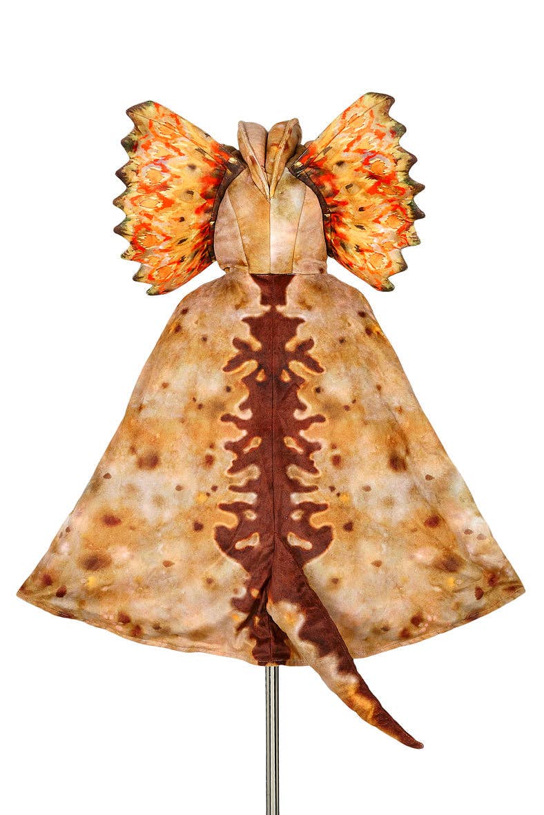 Dilophosaurus Dragon Costume Cape for Kids - Carnival & Festive Use - sz 4–7 yrs