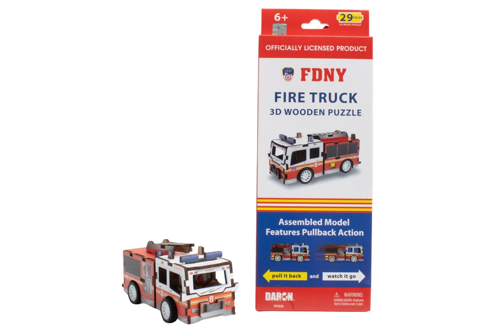 FDNY 3D WOOD FIRE TRUCK PUZZLE