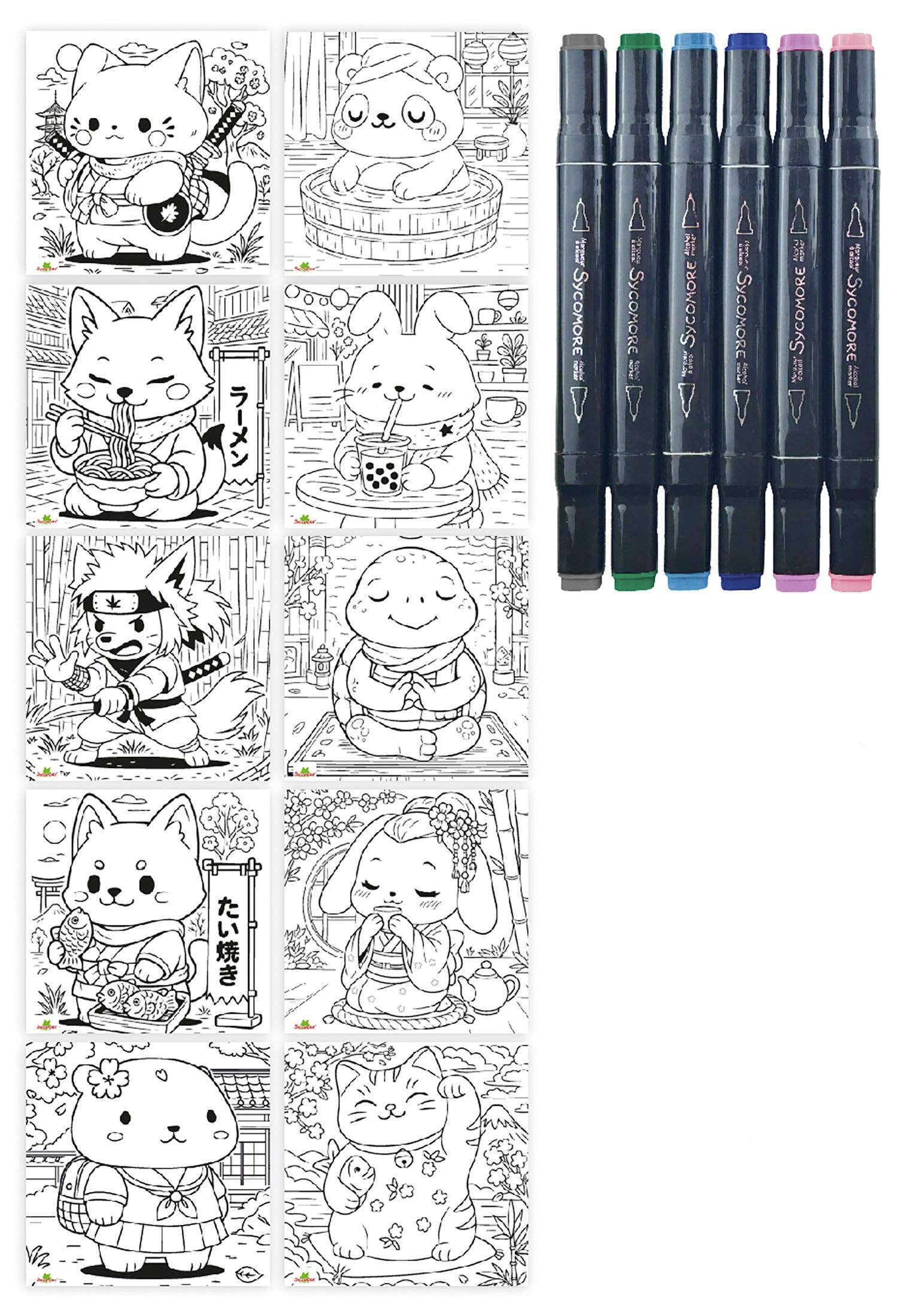 Artissimo -S Layout and markers Kawaii animals  - 10y+