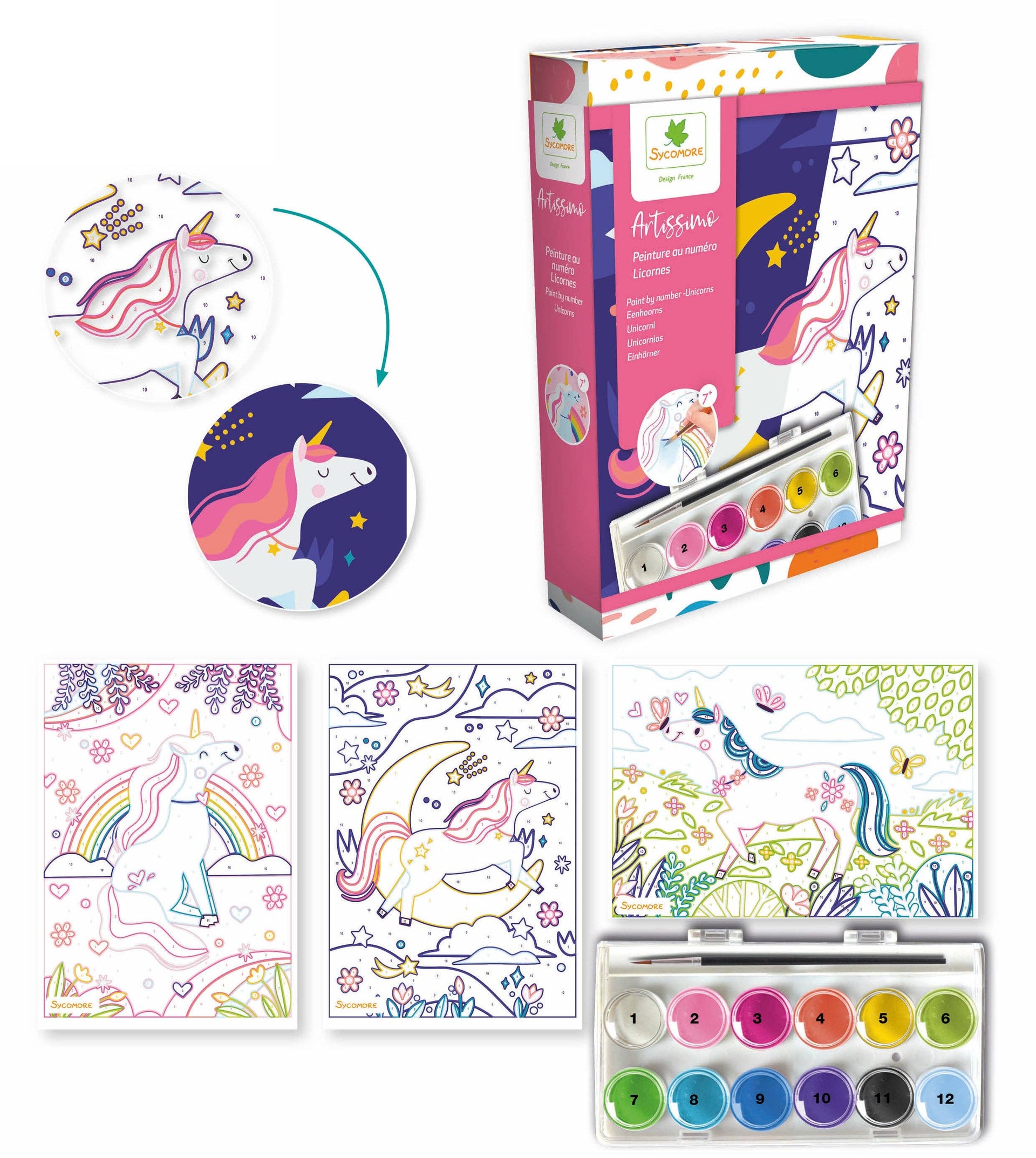 Artissimo -S Paint By Numbers Unicorns - 7y+