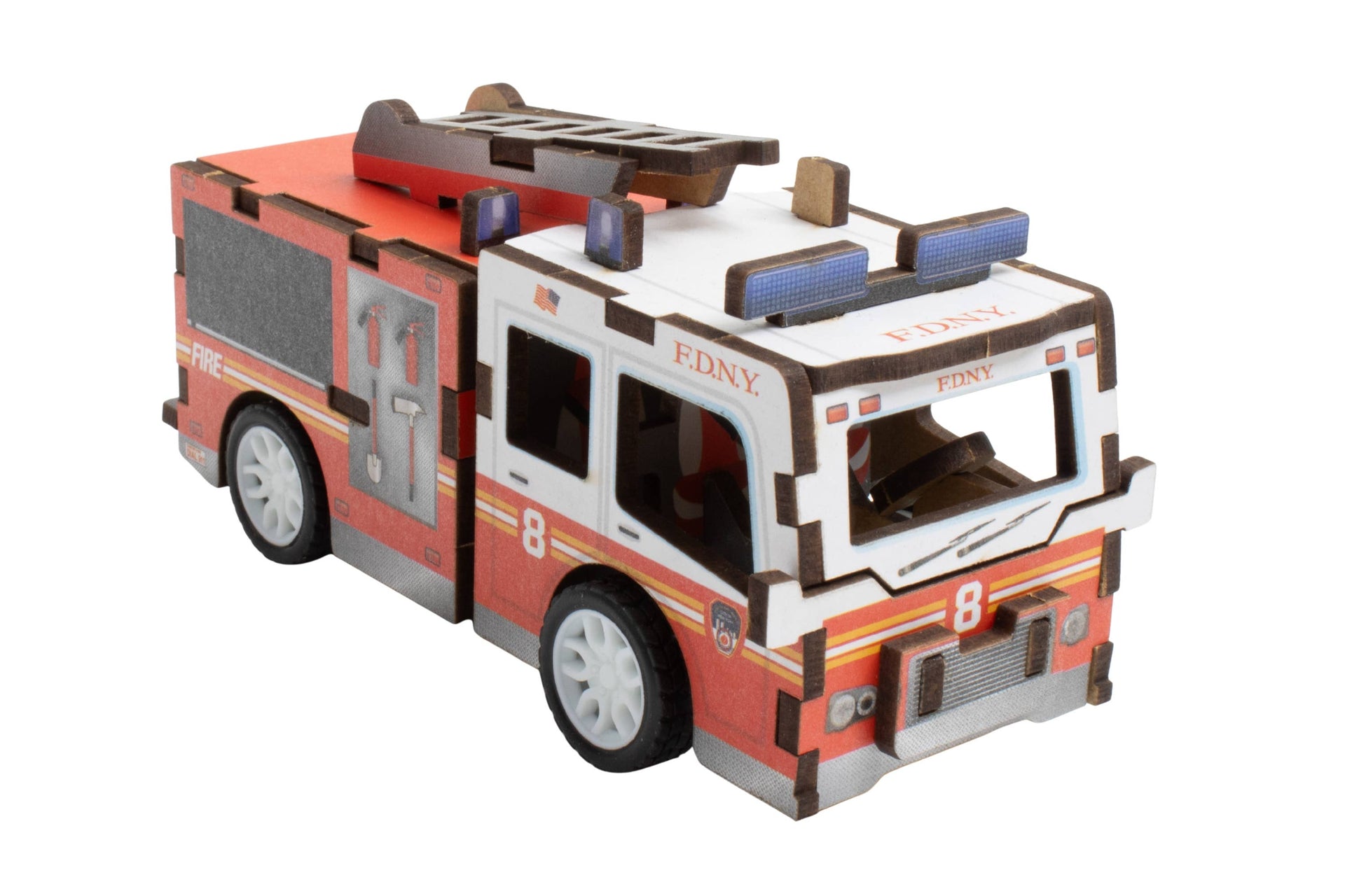 FDNY 3D WOOD FIRE TRUCK PUZZLE