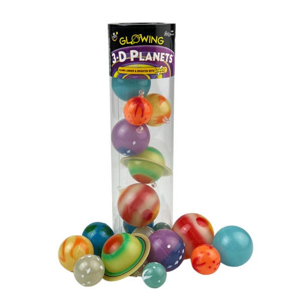 3-D Planets in a Tube - Glowing Kids' Toy Set