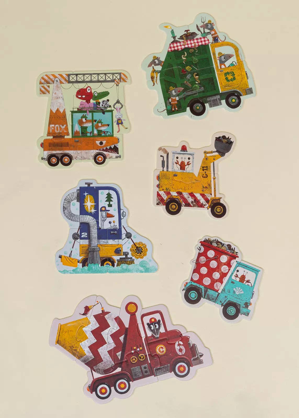 My first Puzzles - Construction Vehicules (6 puzzles)