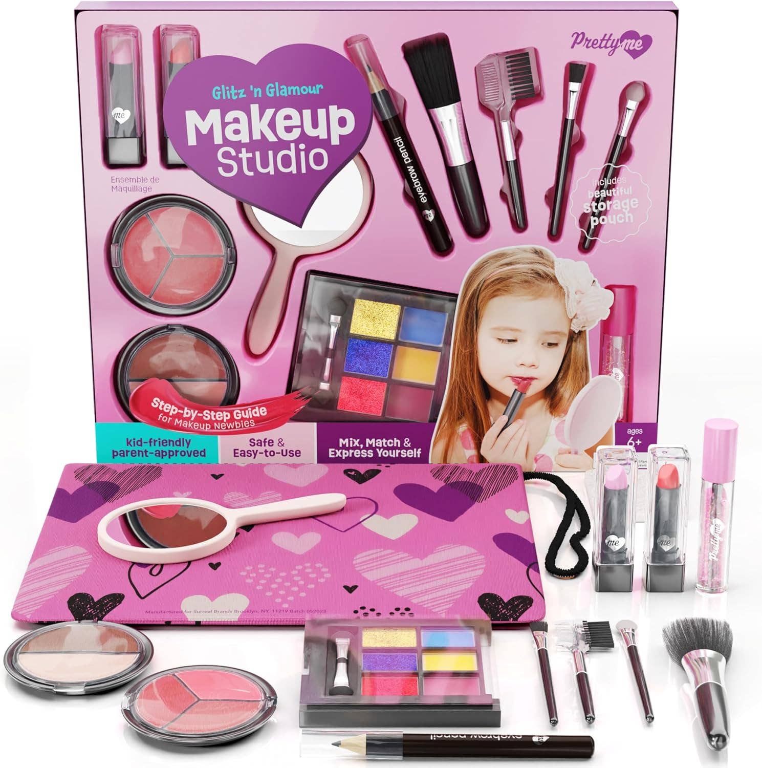 Makeup Set for Kids - Real Make Up Kit Safe for Little Girls