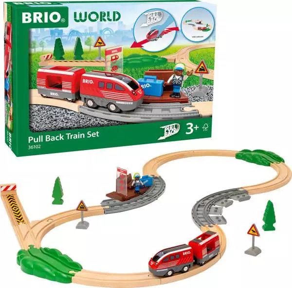 BRIO 636102 PULL BACK TRAIN SET