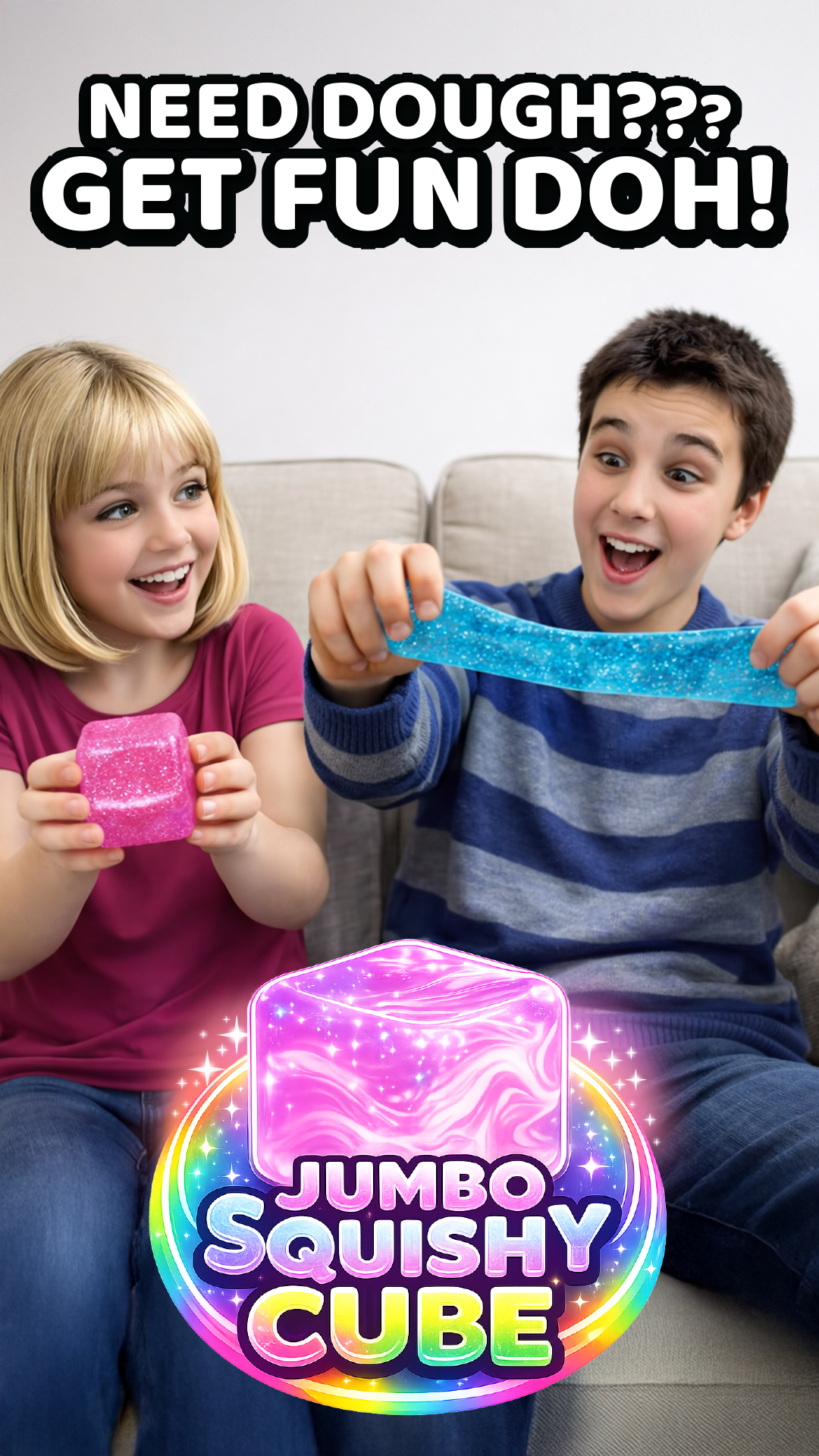 Fun Doh JUMBO Squishy Cube | Viral Assortment