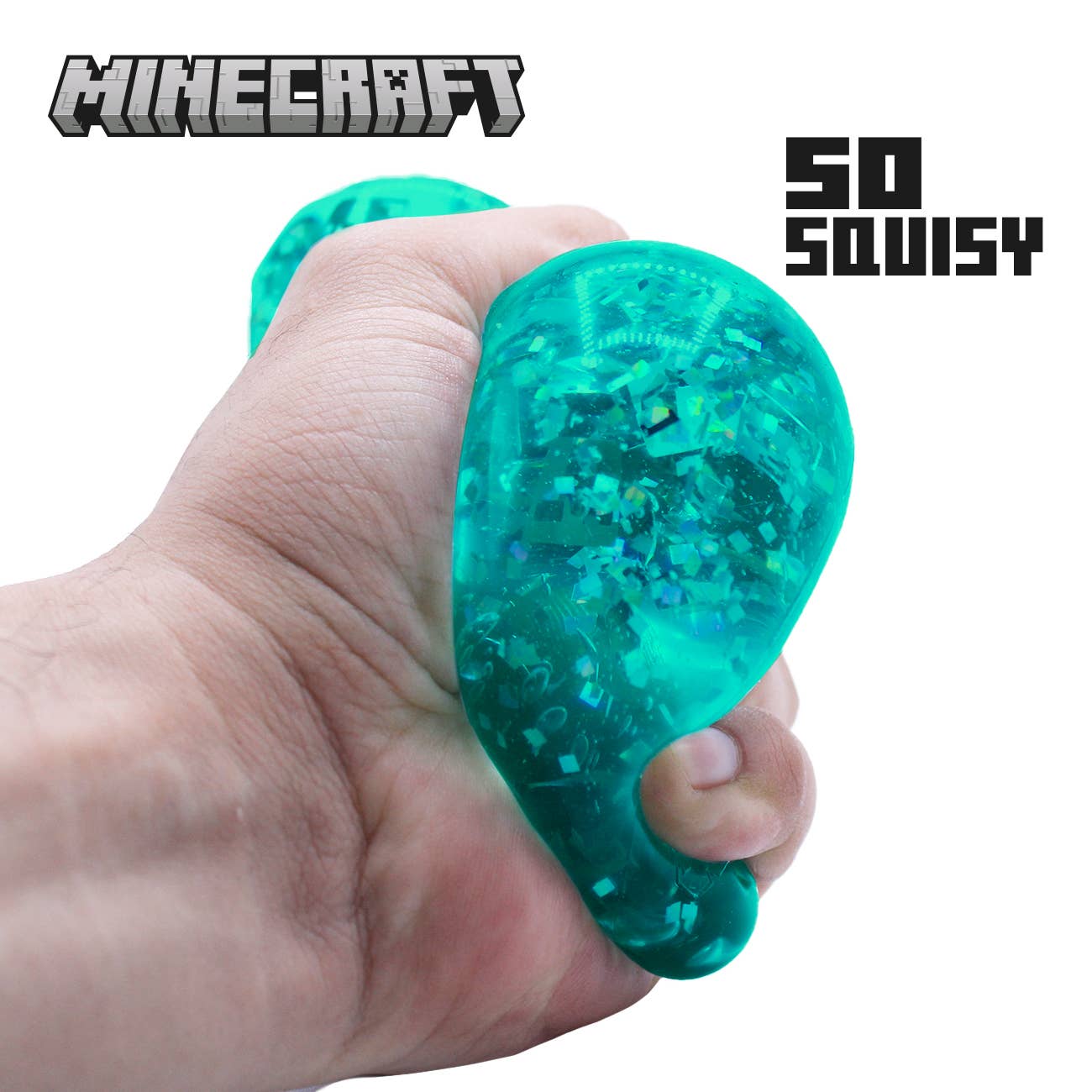 Minecraft Jelly Cube Squishy Toy Mystery Box in Display