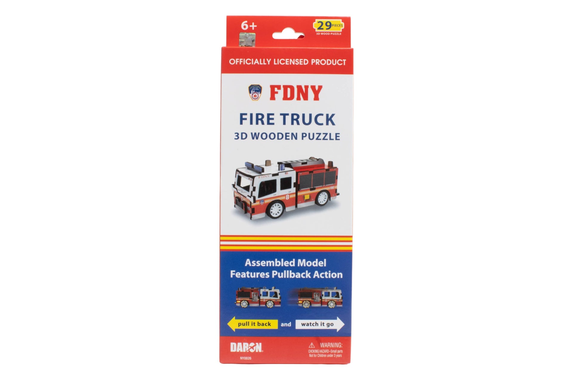 FDNY 3D WOOD FIRE TRUCK PUZZLE