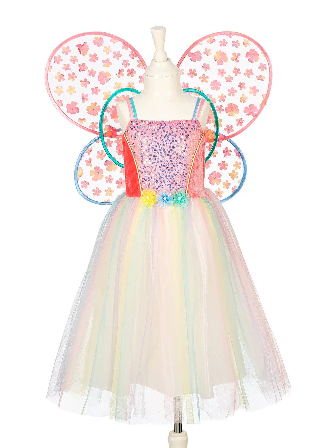 Flora Dress and Wings Set (Green) - Role-Play for Children (3 sizes)