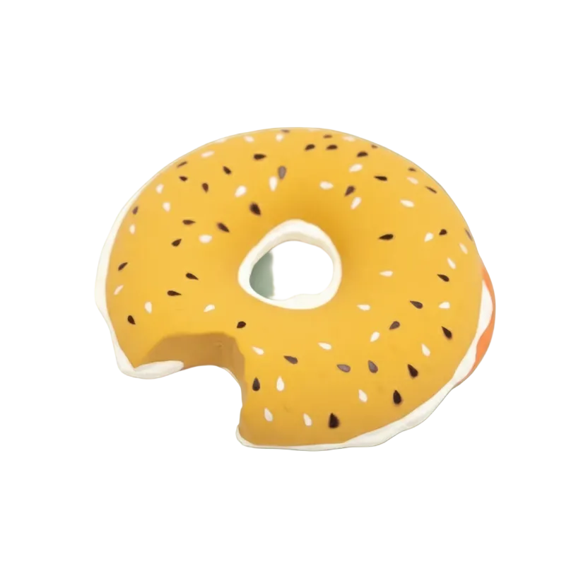 The Lox Bagel Natural Rubber Baby Teether