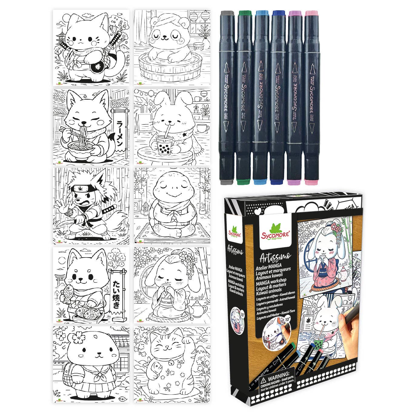 Artissimo -S Layout and markers Kawaii animals  - 10y+
