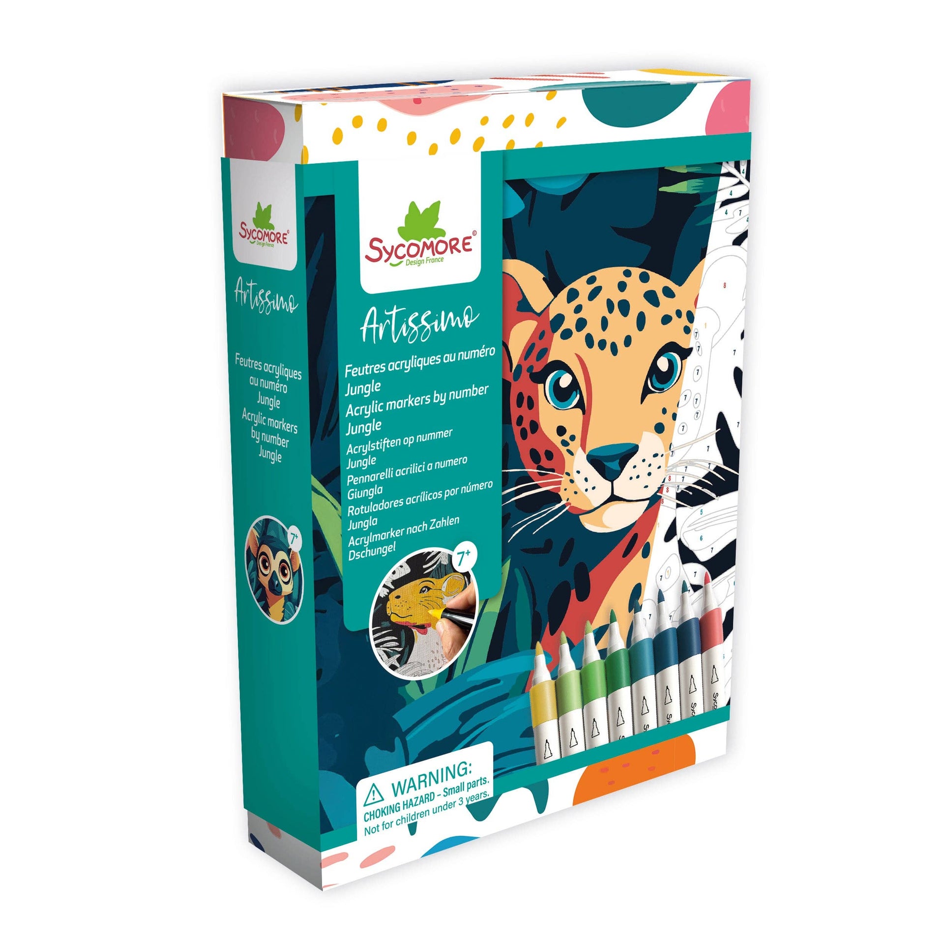 Artissimo -S Acrylic markers by numbers Jungle - 7y+