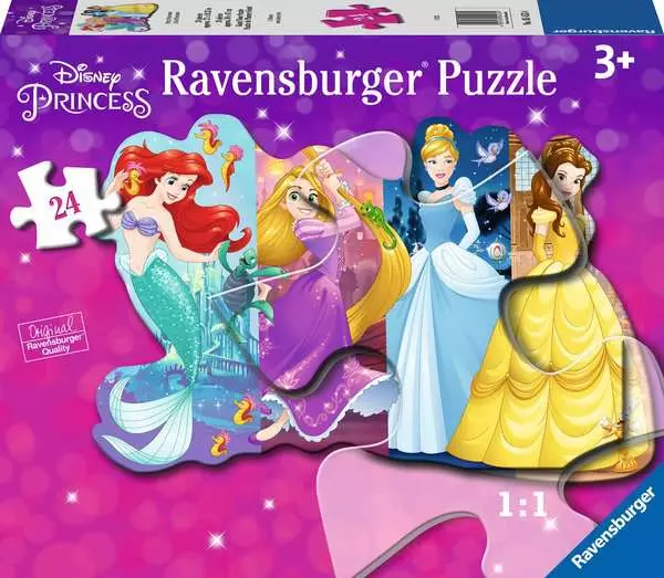 Pretty Princesses 24 pc Shaped Floor Puzzle