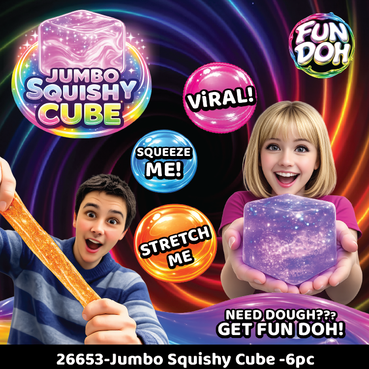 Fun Doh JUMBO Squishy Cube | Viral Assortment