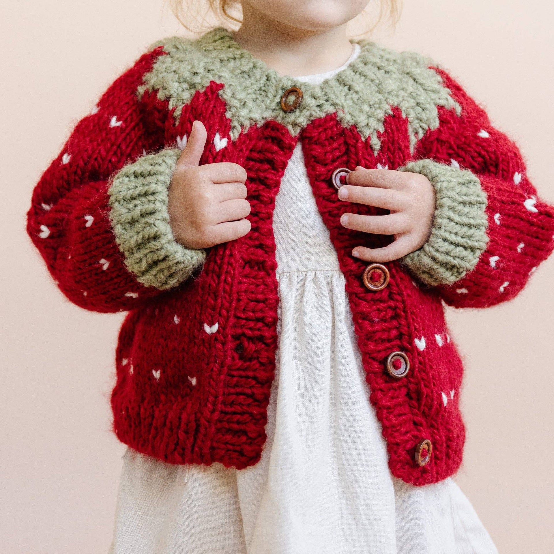 Strawberry Cardigan Baby Kids Sweater Winter Girls Clothing